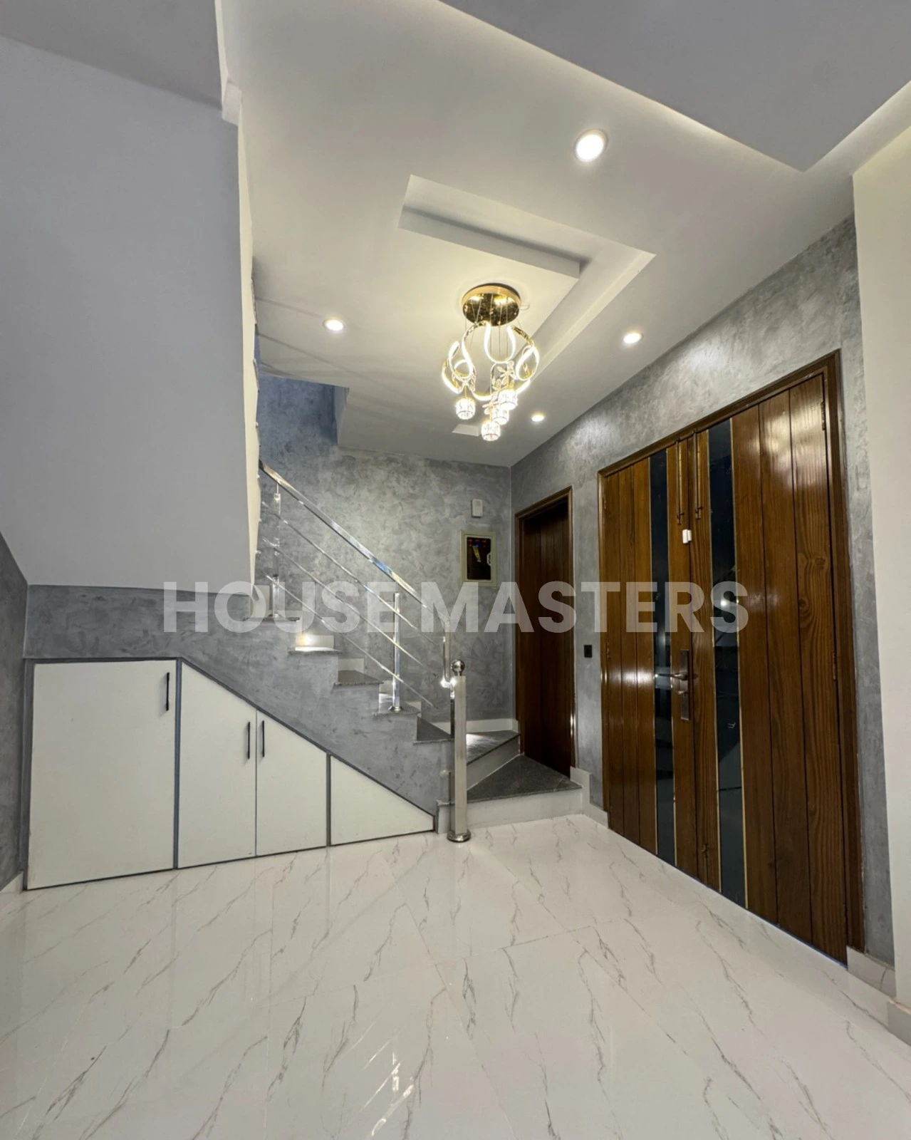 modern staircase design house for sale in Bahria Orchard Lahore interior