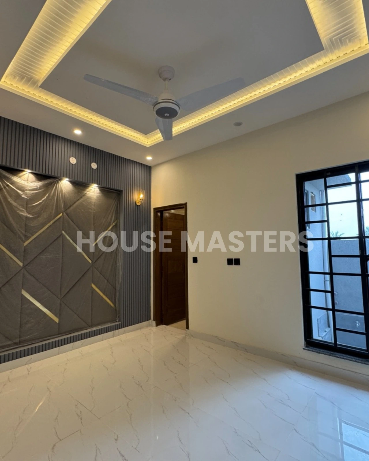 luxury bedroom with false ceiling house for sale Bahria Orchard Lahore